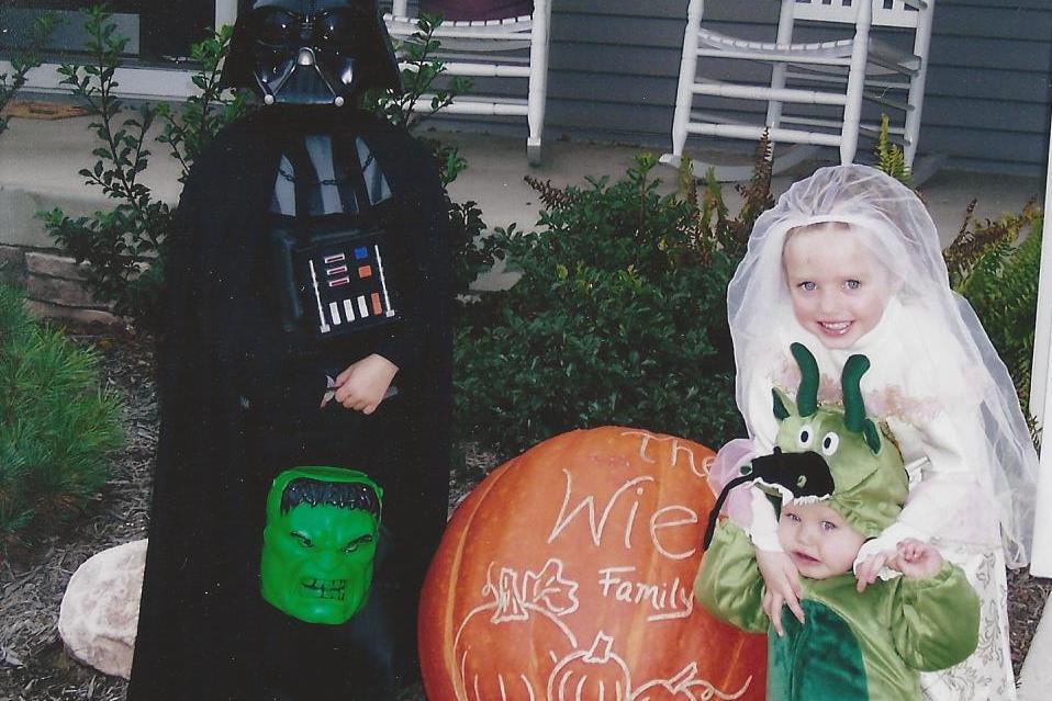 kids in halloween costumes